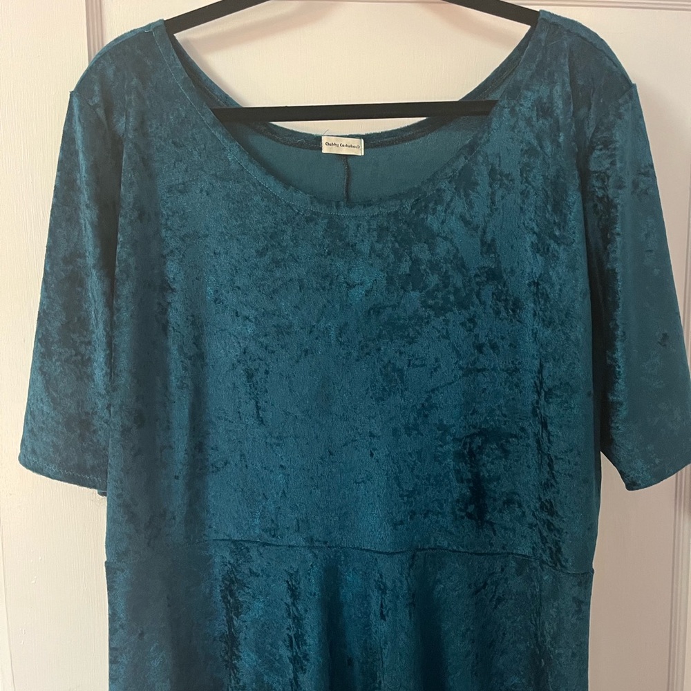 Chubby Cartwheels Crushed Velvet Skater Dress